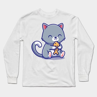 Mochi Mochi Peach Cat Sticker Long Sleeve T-Shirt